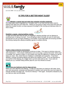 10 TIPS FOR A BETTER NIGHT SLEEP