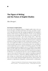 The Figure of Writing and the Future of English Studies Marc Bousquet