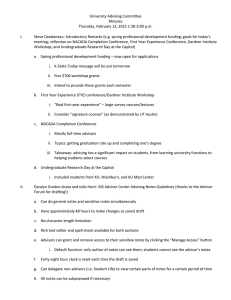 University Advising Committee Minutes Thursday, February 12, 2015 1:30-3:00 p.m. I.