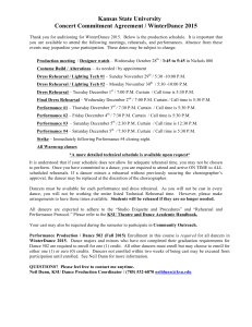 Kansas State University Concert Commitment Agreement / WinterDance 2015