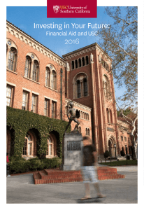 Investing in Your Future:  2016 Financial Aid and USC