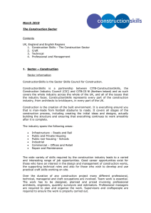 March 2010 The Construction Sector Contents UK, England and English Regions