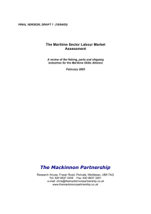 The Maritime Sector Labour Market Assessment