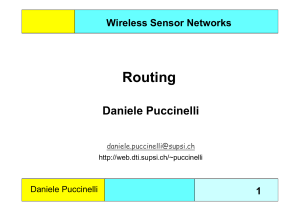 Routing Daniele Puccinelli Wireless Sensor Networks 1