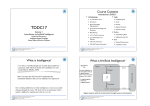 TDDC17 Course Contents •