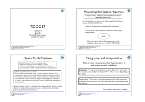 TDDC17 Physical Symbol System Hypothesis