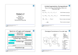 TDDC17 Limited expressivity of propositional