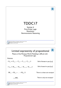 TDDC17 Seminar 6 First-Order Logic Resolution