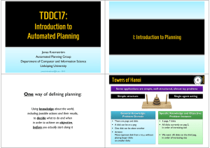TDDC17: Introduction to Automated Planning