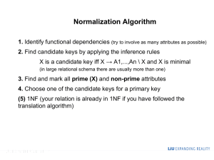 Normalization Algorithm 1. 2.