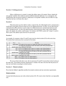 Correction of exercises - lesson1 Exercise 1- Forking processes