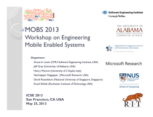 MOBS 2013 Workshop on Engineering Mobile Enabled Systems