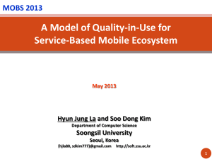 A Model of Quality-in-Use for Service-Based Mobile Ecosystem MOBS 2013