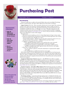 Purchasing Post Housekeeping Volume 5, Issue 9 September 2012