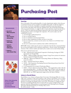 Purchasing Post Sourcing Volume 6, Issue 7 July 2013