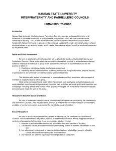 KANSAS STATE UNIVERSITY INTERFRATERNITY AND PANHELLENIC COUNCILS  HUMAN RIGHTS CODE
