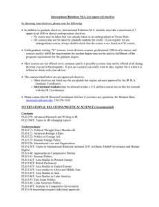 International Relations M.A. pre-approved electives