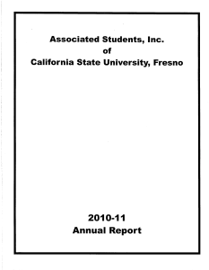 2010-11 Annual Report Associated Students, Inc. of