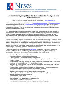 American University’s Kogod School of Business Launches New Cybersecurity Governance Center