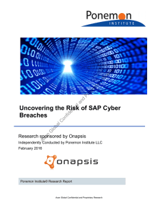 Uncovering the Risk of SAP Cyber Breaches Research Proprietary