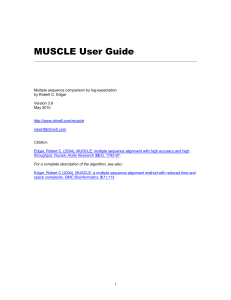 MUSCLE User Guide