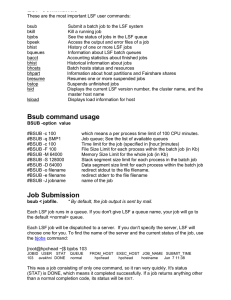 LSF commands