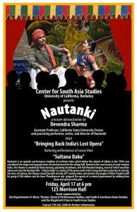 Nautanki Center for South Asia Studies Devendra Sharma