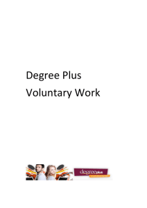 Degree Plus Voluntary Work