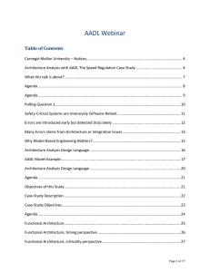 AADL Webinar Table of Contents