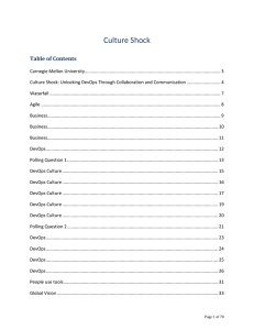 Culture Shock Table of Contents