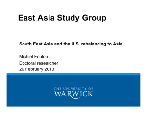 East Asia Study Group Michiel Foulon Doctoral researcher