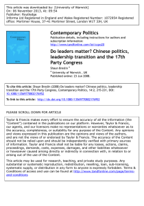 This article was downloaded by: [University of Warwick] Publisher: Routledge