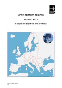 Life in Another Country: Teacher & Student Support (Access 1 & 2)