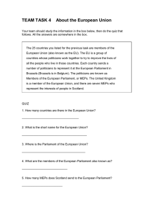 TEAM TASK 4    About the European Union
