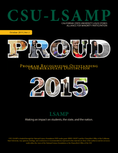 CSU-LSAMP LSAMP Program Recognizing Outstanding Undergraduate Distinction