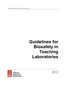 Guidelines for Biosafety in Teaching
