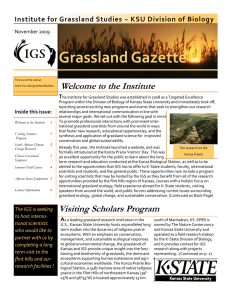 Grassland Gazette Welcome to the Institute T