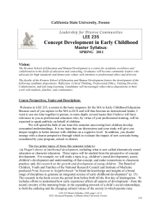 Concept Development in Early Childhood  California State University, Fresno