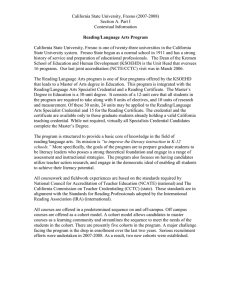 California State University, Fresno (2007-2008) Section A. Part I Contextual Information