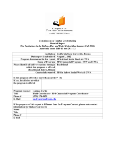 Commission on Teacher Credentialing Biennial Report Academic Years 2010-11 and 2011-12