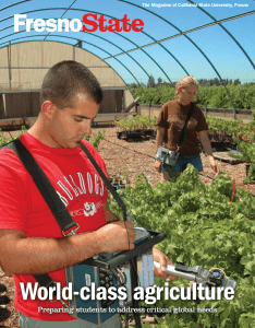 World-class agriculture Preparing students to address critical global needs