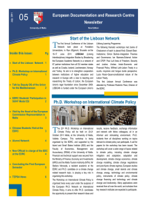 05 European Documentation and Research Centre Newsletter Inside this issue: