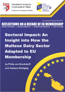 Sectoral Impact: An Insight into How the Maltese Dairy Sector Adapted to EU