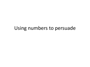 Using numbers to persuade