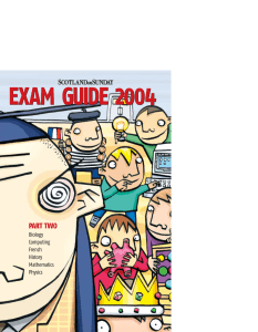 EXAM GUIDE 2004 PART TWO Biology Computing