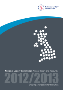 2012/2013 National Lottery Commission Ensuring a fair Lottery for the nation