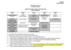 Enclosure 5 Agenda 1/2013-2014  UNIVERSITY OF MALTA