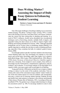 Does Writing Matter? Assessing the Impact of Daily Essay Quizzes in Enhancing