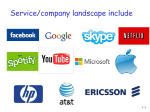 Service/company landscape include 1-1