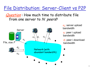File Distribution: Server-Client vs P2P Question N  peers